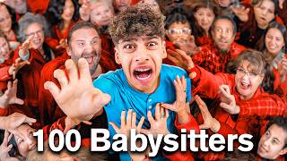 I Survived 100 Babysitters in 24 Hours [upl. by Anelam]