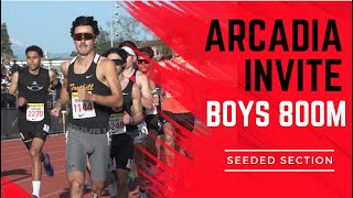 2024 TF  Arcadia Invitational  Boys 800M Seeded Heat [upl. by Eartnoed]