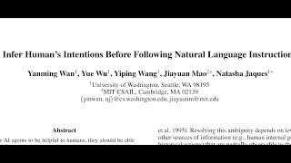 Infer Humans Intentions Before Following Natural Language Instruction [upl. by Noid35]