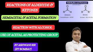 ACETAL amp HEMIACETAL FORMATION MECHANISM II REACTION WITH ALCOHOL II ALDEHYDE KETONE amp CARBOXYLIC [upl. by Rebliw56]