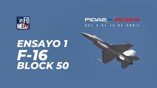 FIDAE 2024 Ensayo F 16 Fighting Falcon Block 50 de la Fuerza Aérea de Chile [upl. by Tess192]