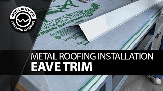 Metal Roofing Flashing How To Install Corrugated Metal Eave Trim  Drip Edge On A Metal Roof [upl. by Katerine]