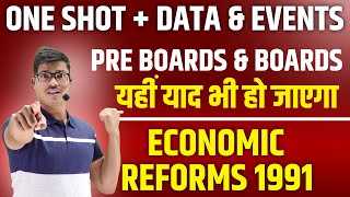 Economic Reforms 1991 LPG  One shot revision with all Dates Data amp events Class 12 Economics IED [upl. by Nnyl]