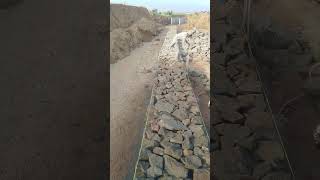 stone masonry nullah curing construction [upl. by Berkman592]