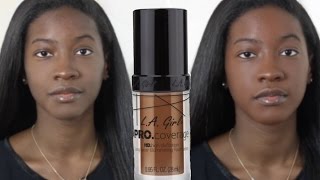 Foundation Hunt 14 LA Girl Pro Coverage Illuminating Foundation Rich Cocoa [upl. by Notnad82]