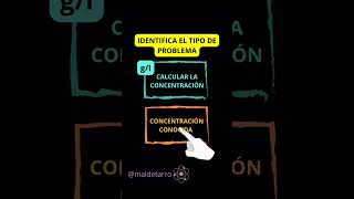 TIPS para RESOLVER problemas de CONCENTRACIÓN gl shortvideo shorts shortsfeed chemistry [upl. by Satterlee]