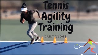 Tennis agility and footwork drills  Fitness VLOG [upl. by Kcirrez]