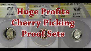 Making Huge Profits Finding Proof Cameo DCAM Coins In Proof Sets [upl. by Patty]