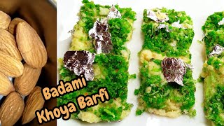 Badami Khoya Barfi  Lazez Mithai Recipe  Must Try [upl. by Notnef]