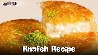 How to Make Knafeh  Kunafa Arabic Sweet Dish Recipe  Kunafa Recipe in Urdu  knafeh sweetdish [upl. by Hesky]