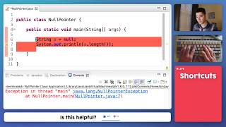 Null Pointer Exception Java Tutorial 45 [upl. by Odom190]