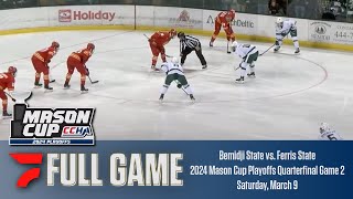 FULL GAME Bemidji State vs Ferris State  Game 2 2024 CCHA Playoffs [upl. by Lowrie]