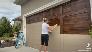 Faux wood garage door [upl. by Ikoek]