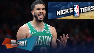 Celtics history bound Knicks lack offense Lakers trending in Nicks NBA Tiers  FIRST THINGS FIRST [upl. by Adnana]