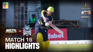 Match 16 Highlights Day 6 I Durban Wolves vs Harare Bolts  Zim Afro T10 Season 2 [upl. by Adnoel]