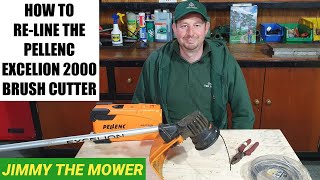 How to reline the Pellenc Excelion 2000 brush cutter strimmer weed whacker string trimmer review [upl. by Lleruj]