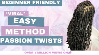 Viral Beginner Friendly Passion Twists  SHAVES OFF HOURS  How to Passion Twists [upl. by Sisxela]