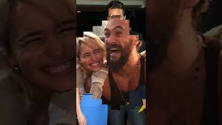 Emily Clarke and Jason Momoa amp Sam Claflin hollywood shortsvideo [upl. by Peppel]