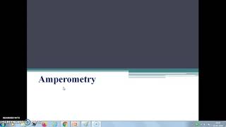 amperometry introduction [upl. by Aikehs]