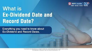 What Is ExDividend Date And Record Date EXDividend Date And Record Date India HDFCsecuritiesofficial [upl. by Adnilec]