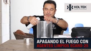 Apagando el fuego con agentes limpios Ecaro25 [upl. by Haymo]