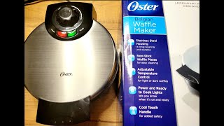 Oster Belgian Waffle Maker Review [upl. by Nairbo]