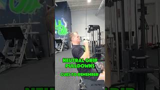 Pulldown  Neutral grip  Cues [upl. by Ellenig]