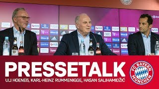 Stellungnahme zu Medienberichten  Hoeneß Rummenigge amp Salihamidžić im FC BayernPressetalk [upl. by Paucker432]