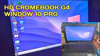 HP CHROMEBOOK G4 converted WINDOW 10 PRO  unboxing [upl. by Nareik267]