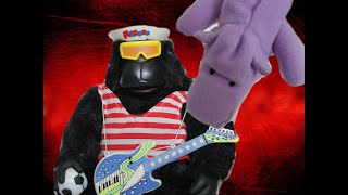 Magogo Gorilla  Big Version  Ole Ole Ole With glasses hat ball and guitar [upl. by Aschim]