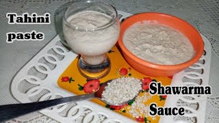 Orignal Homemade Tahini Paste Recipe  How to make Tahini sauce  shawarma white sauce [upl. by Amyaj]