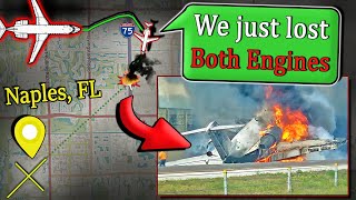 DUAL ENGINE FAILURE  Business Jet Crash on Highway I75 near Naples FL [upl. by Spark634]