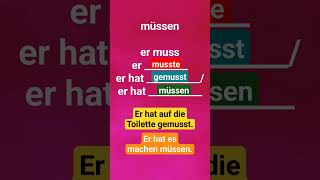 modal modalverb müssen must musste hat gemusst hat gehen müssen haveto hindi happy de [upl. by Mayrim]