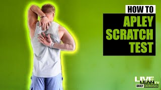 How To Do The Apley Scratch Test For Shoulder Mobility  Exercise Demonstration Video and Guide [upl. by Serge]