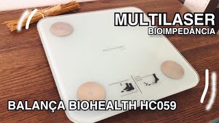 BALANÇA DE BIOIMPEDÂNCIA MULTILASER BIOHEALTH H059 [upl. by Nevyar573]