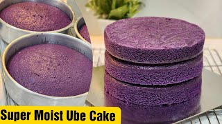 How To Make Moist Ube Cake  super moist ube cake recipe  Bake N Roll [upl. by Kiersten]