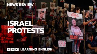 Israel protests BBC News Review [upl. by Etterual]