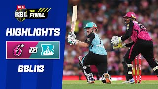 Sydney Sixers v Brisbane Heat  BBL13 [upl. by Bullis608]