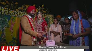 Wedding Ceremony  Manjeet Singh 💞 Manpreet Kaur Thapar Photography Roper [upl. by Aidualc]