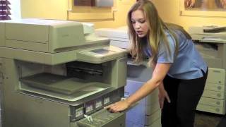 How to Replace Toner in your Canon ImageRUNNER Advance Color Copier [upl. by Inaluiak20]