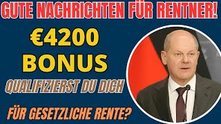 Rentner Einmalzahlung von 4200 € der gesetzlichen Rentenversicherung trifft diesen Herbst ein [upl. by Suilenroc]