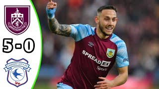 Burnley vs Cardiff City 50 Highlights  Sky Bet Championship 2024 eFootball Game Play [upl. by Htinek]