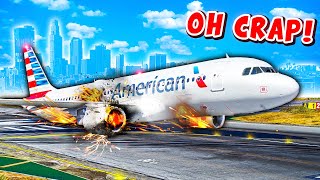 Pilot FORGETS to Lower Landing Gear Lands Anyway GTA 5 [upl. by Nemad]