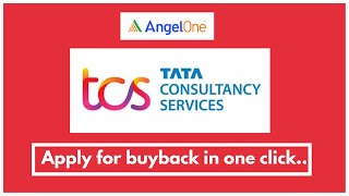 Apply For TCS Shares Buyback in One Click with Angel Broking [upl. by Freudberg]