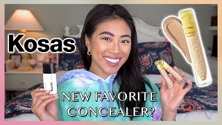 FULL FACE OF KOSAS MAKEUP  NEW Revealer Concealer Review  Wear Test [upl. by Marita]