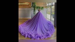 Beautiful latest Ruffle ball gown collection  ruffleballgown shortfeed  trending videos [upl. by Wimsatt]