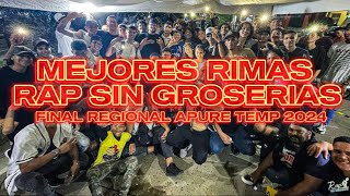 RESUMEN MEJORES RIMAS FINAL REGIONAL RAP SIN GROSERIAS APURE TEMP 2024 [upl. by Siriso315]