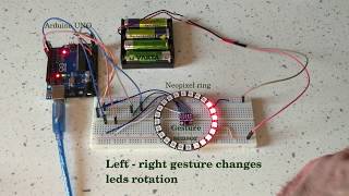 Neopixel ring controlled by gesture sensor [upl. by Larok323]