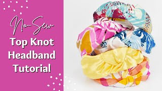 NoSew Top Knot Headband Tutorial  Free Headband Pattern [upl. by Etessil]