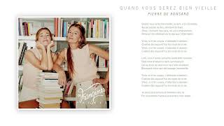 Les Frangines – Quand vous serez bien vieille Lyrics video [upl. by Afatsom690]